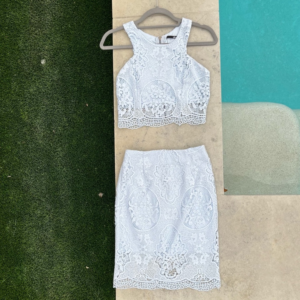 Two Piece Lace Set.